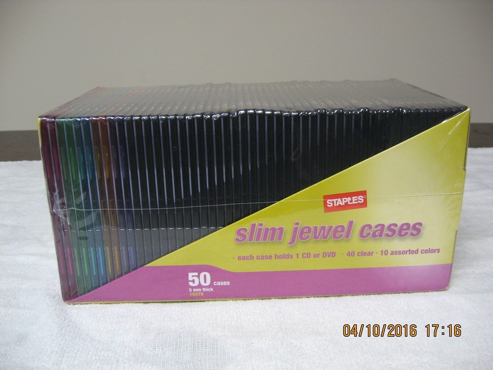 SLIM STAPLES CD JEWEL CASES 50 COUNT NEW eBay