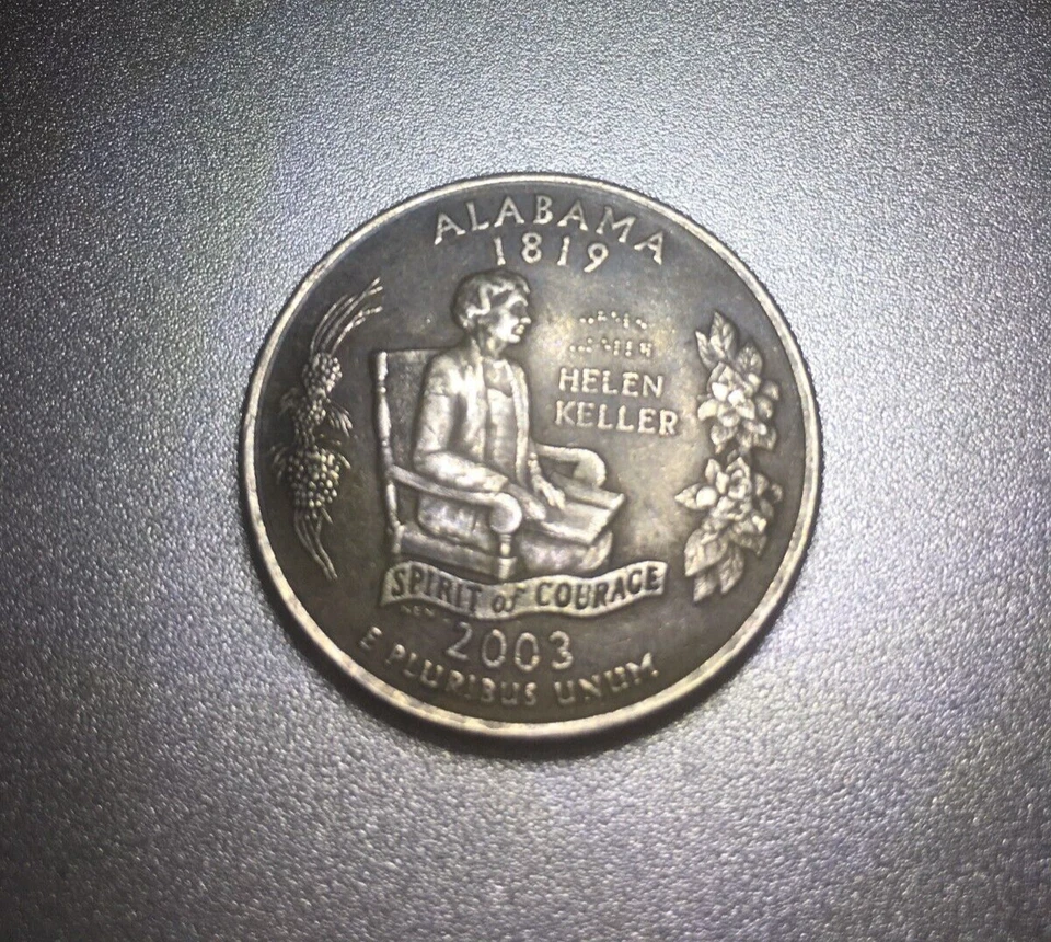2003-D Alabama Helen Keller error quarter-Sintered - Image 2 of 4