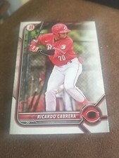 RICARDO CABRERA 2022 BOWMAN DRAFT CARD BD-139 CINCINNATI REDS (ROOKIE BASE)