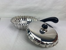 Servierschale mit Deckel Edelholzgriff (abnehmbar) Gem&uuml;seterrine top versilbert