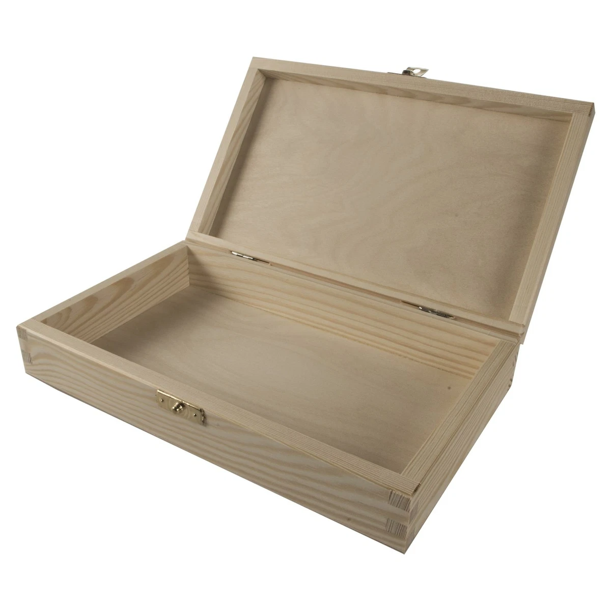 Shallow wooden clearance box with lid