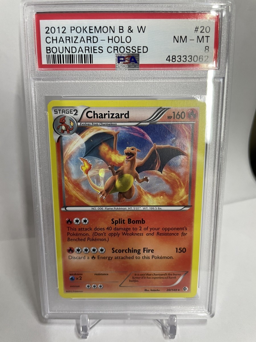 Pokémon TCG 2012 Charizard Holo B & W Boundaries Crossed 20/149 PSA NM-Mint  8