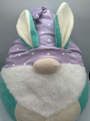 Squishmallow Maddox The Gnome W/ Bunny Ears Easter Plush 12'' NWT