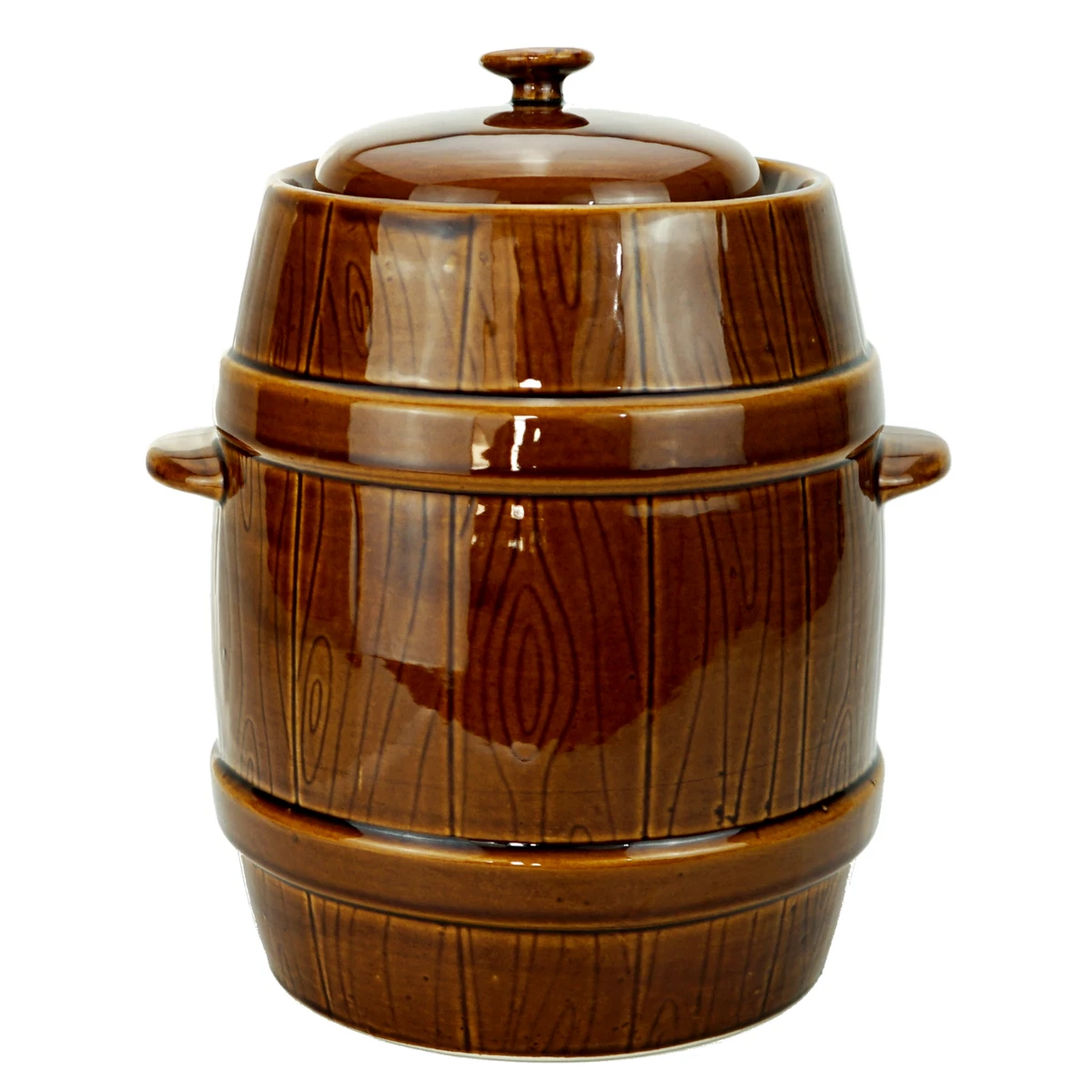 Pot à Choucroute Avec Pierres De Lacto-Fermentation 5L Marron - Traditionnelle Et Durable