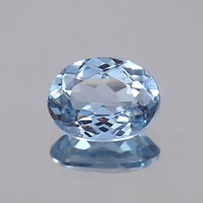 7x5 MM Natural Flawless Sky Blue Brazilian Aquamarine Oval Loose Gemstone Cut