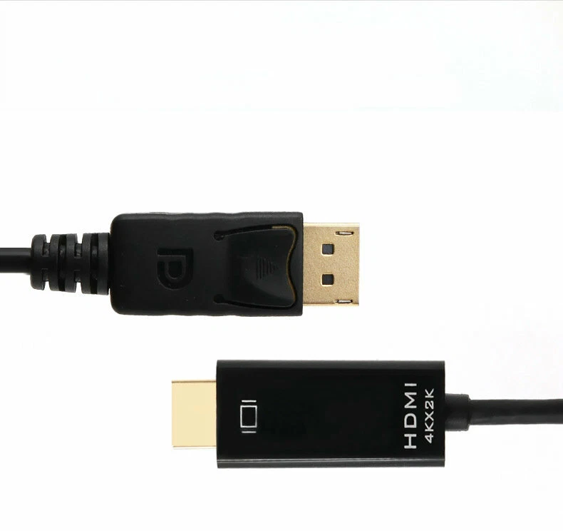 DisplayPort DP auf HDMI 1,8m Adapter Kabel 1.2 HDMI 1.4 Wandler Full HD 1080p 4k - Bild 3 von 4