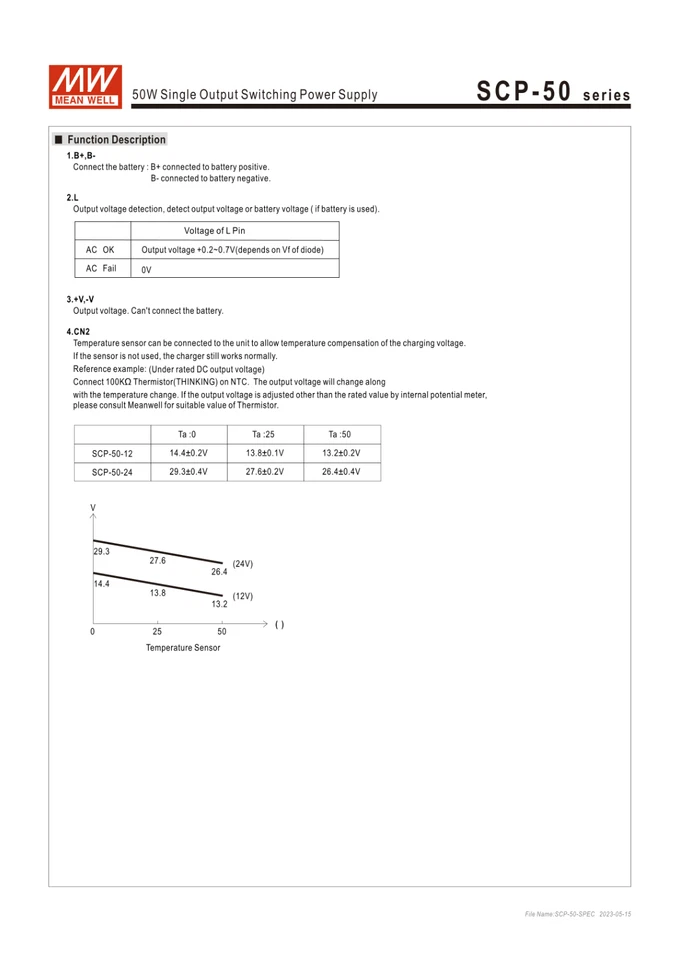 Alimentatore Mean Well SCP-50-12 volt Led 230 con Caricabatterie Piombo Bentel - Immagine 4 di 4