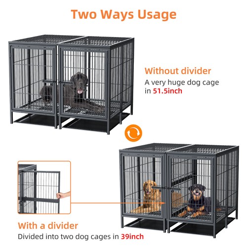 Extra Large XXL Dog Crate Ultra-High Hardness Enhanced Steel Pet Kennel Playpen - Picture 8 of 15