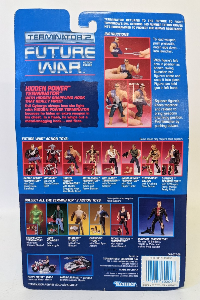 ミリタリー TERMINATOR 2 1992 Kenner TERMINATOR 2 T2 Future War 'Hidden Power' Action