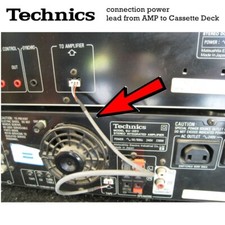 Technics RS X-911 Deck nastro a doppia cassetta a SU-X911 cavo di alimentazione collegamento amplificatore A