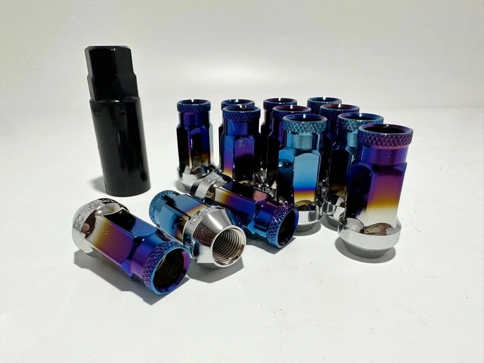 Tuerca de carreras 20 piezas azul horneado 12x1,25 JDM SR48 para Subaru BRZ Impreza WRX STI Foto 2 de 4