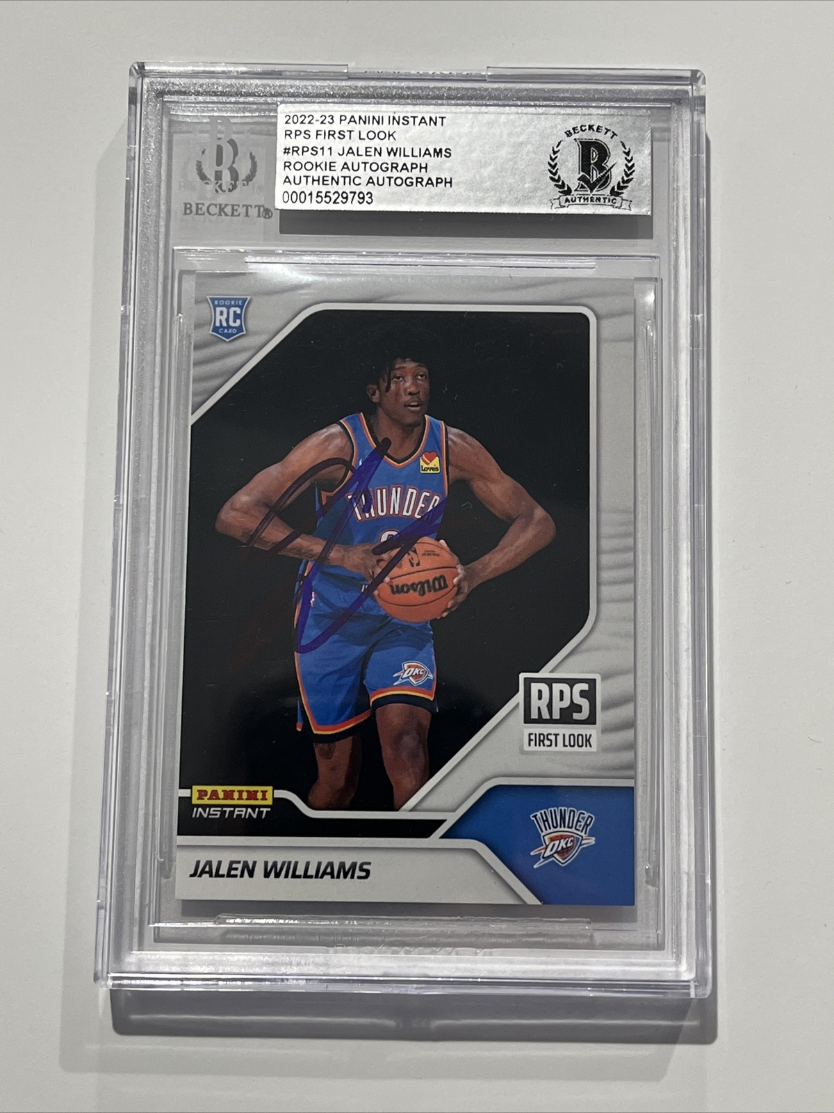 Jalen Williams signed instant RPS rookie card BAS COA Autograph OKC Thunder  | eBay