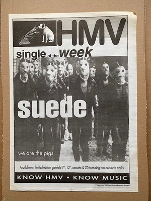 WILDLEDER WIR SIND DIE SCHWEINE POSTERGRÖßE Original Musik Presse Werbung von 1994 - Druck