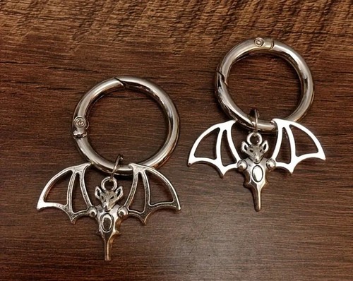 Silvery Bat Boot Charms, Bag & Keychain Pendant, Gothic Boot Charms, Punk... - Picture 6 of 6