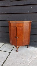 Antique cabinet cupboard workbox sections Mahogany Box Storage Sewing Bottles 