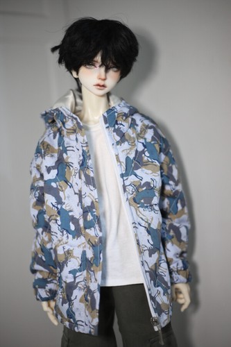 New Forest Deer Print Hooded Cardigan Jacket 1/3 POPO68 Uncle BJD Doll Clothes - Picture 3 of 8