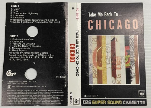 Chicago Take Me Back To Chicago Music Cassette Tape PC 8046 CBS 1985 Original - Picture 20 of 24