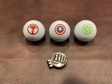 MARVEL Avengers Assemble Golf Balls  Magnetic Ball Marker w/ Hat Clip - NEW