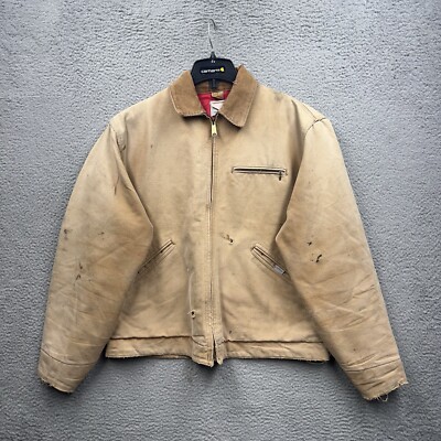 Vintage Carhartt Detroit Men's Blanket Lined Canvas Jacket L XL