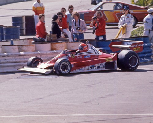 1977 Fahrer NIKI LAUDA Hochglanz 8x10 Foto US Grand Prix West Poster Ferrari