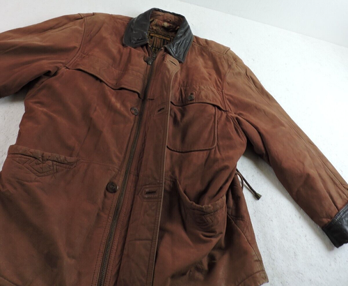 Vintage Winlit 1969 Bomber Jacket Mens Large Genuine Leather Suede Jacket - Picture 15 of 21