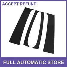 4 Pcs Outer Door Pillar Window Trim for Dodge for Ram 1994-2001 Black Plastic