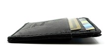 Black Leather Men's Thin Wallet Slim Credit Card ID Holder Lot of 5
