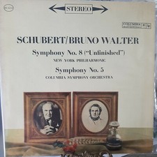 Columbia MS-6218 BRUNO WALTER 6 Eye SCHUBERT SYMPHONIES 5 8 1960 VG Free Ship