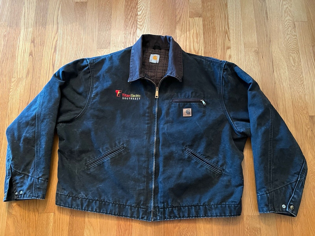 Black Carhartt Detroit Jacket Size XXL Blanket Lined J97 BLK 2XL