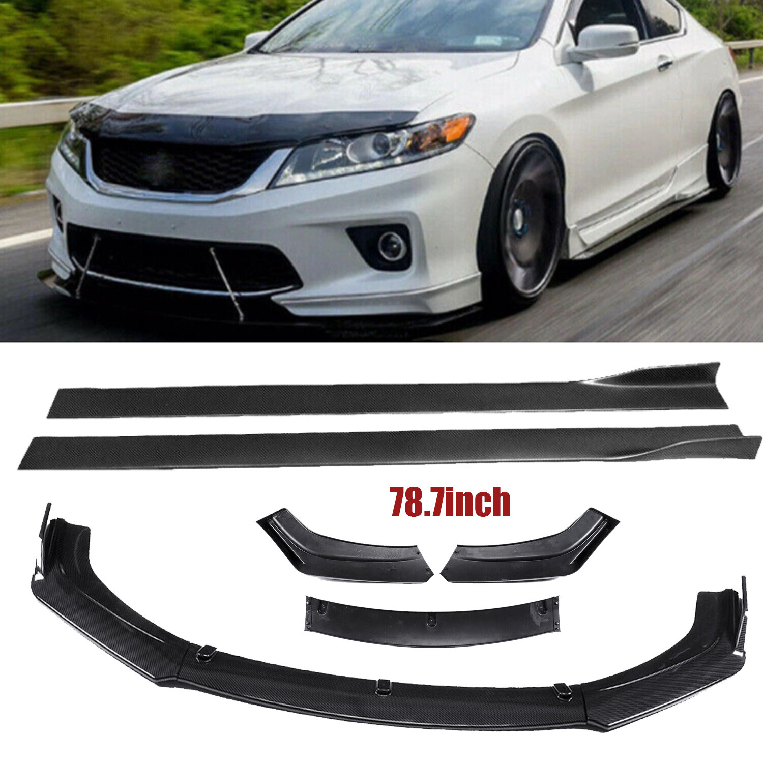 2019 Honda Accord Front Bumper For 16-17 Honda Accord 4DR/Sedan Carbon