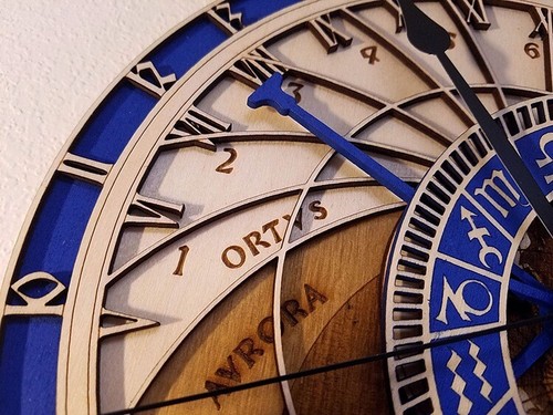 Antico Orologio Astronomico Praga in Colore Legno Decorazione Da Parete Limitato Regali Ceco Orloj - Foto 7 di 10