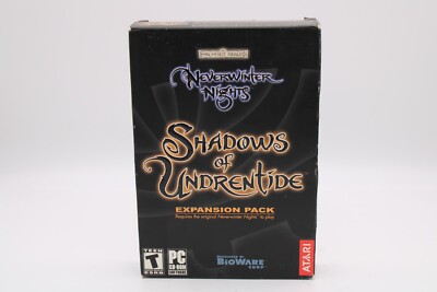 Neverwinter Nights Shadows of Undrentide Expansion Pack Role Play PC Game NEW