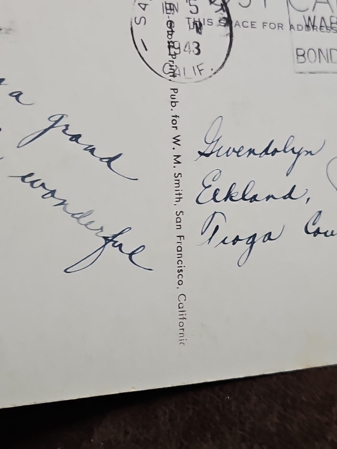  Interior View Of Sutters Fort, Sacramento California Black &White Postcard 1172