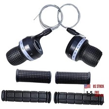 1 Pair Bicycle Twist Grip Gear Shifters 3X7 Speed DIP Compatible for Mountain