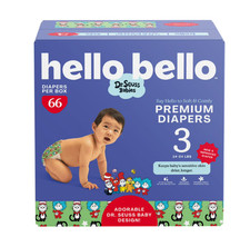 Hello Bello Premium Dr. Seuss Babies Diapers Club Box - Size 3, 66 Count