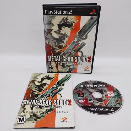 Metal Gear Solid 2: Sons of Liberty (PlayStation 2 PS2, 2002) CIB TESTED VG Disc