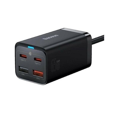 Baseus GaN3 Pro 65W Ladegerät 4 Ports Schwarz   Power Delivery, QC4+