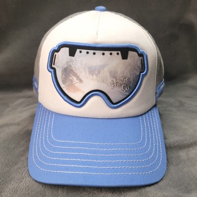 New Hilltop Ski Snapback Trucker Cap Hat Skiing Winter Sports Slopes Goggles