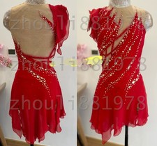 New Ice Figure Skating Dress Figure Skating Dress For Competition red