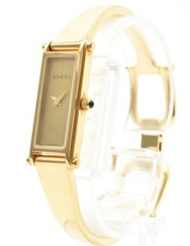 [ Near MINT / Box Paper ] Gucci 1500L Gold Dial Bangle Quartz Women's Watch