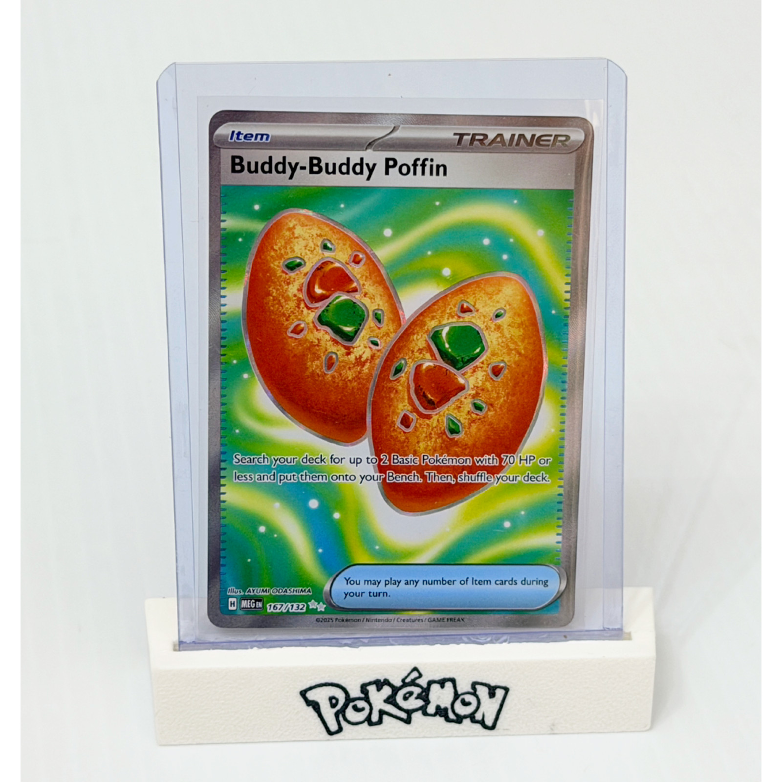 Buddy-Buddy Poffin 167/132 Mega Evolution Full Art Ultra Rare Holo Pokémon NM