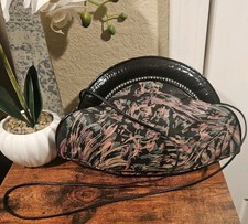 VTG Aviva Collection Genuine Leather Paint Splashed 80's Style Rhinestone Bag D