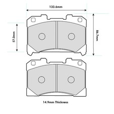 FERODO DS2500 BREMSBELÄGE VORNE passend für TOYOTA YARIS GR 1.6 4WD - (FCP5261H)