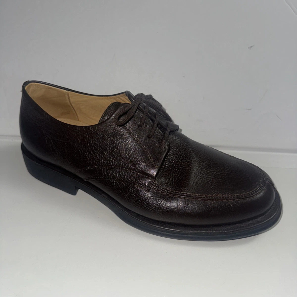 Sandro Moscolini Vineyard 3060 Brown Split Toe Leather Derby Shoes Mens 9.5D Oxford Solid Dress Sandro Moscoloni Shoes for Men for sale  main image 3