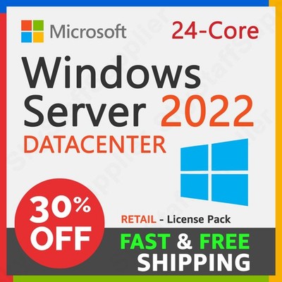 Windows Server 2022 DATACENTER 24 Core License Pack + 50 ACCESS CALs - BRAND NEW