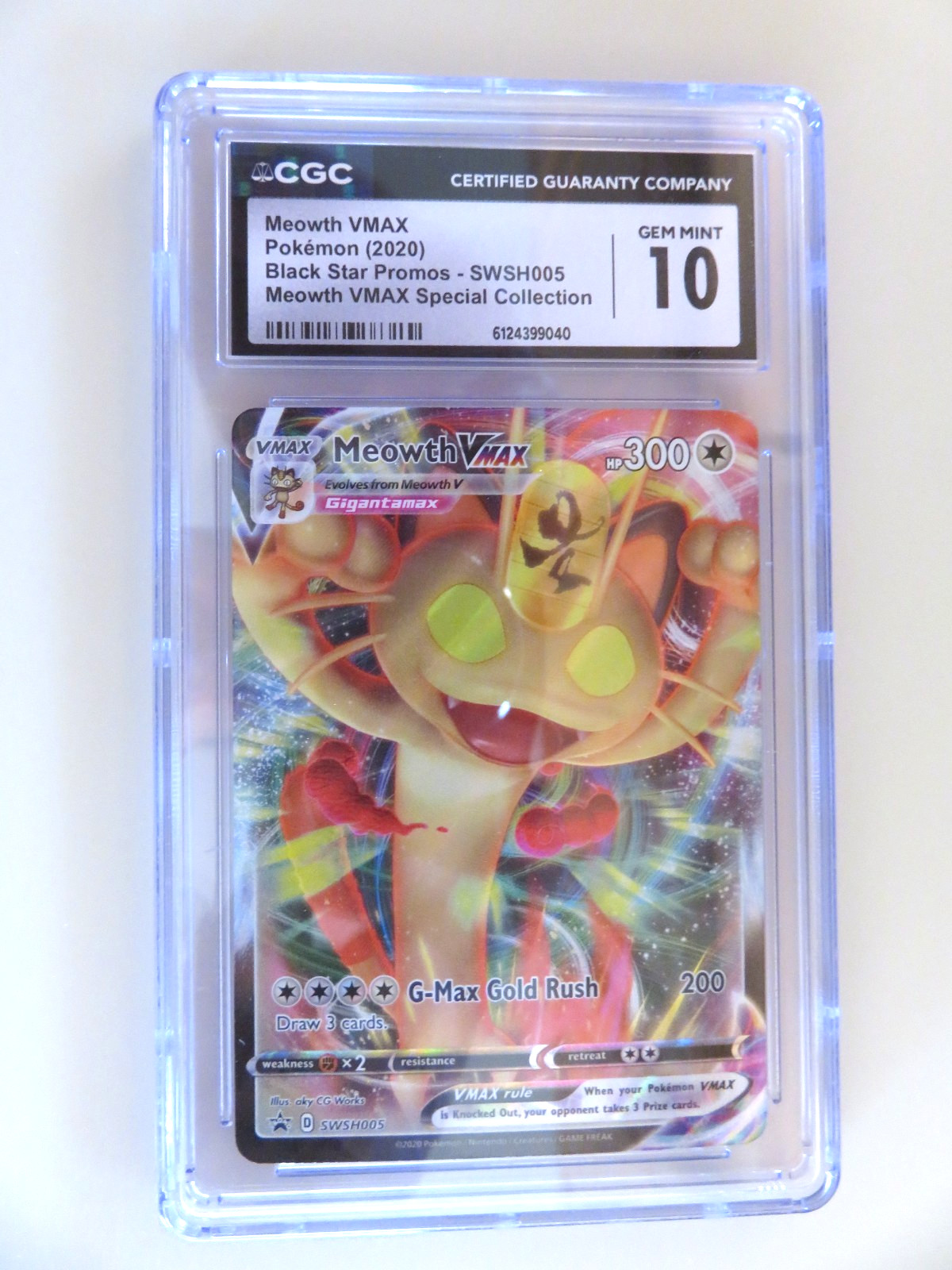 Meowth VMAX 2020 Sword & Shield: Black Star Promo #SWSH005 Special