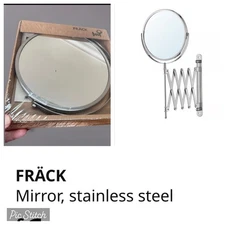 IKEA FRACK Accordion Mirror Wall Mount Magnifying Mirror for Shaving Makeup NEW