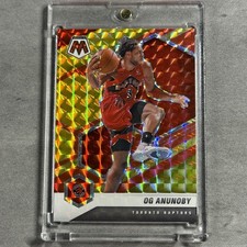 OG Anunoby /88 Fusion Red & Yellow 2020-21 Mosaic Basketball Panini #190 NBA SP