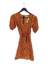 Faithfull The Brand Mini Dress UK6 in Brown