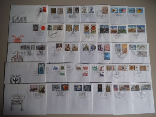 DDR, 1990, 33 x FDC, aus mit Michel Nr. 3295-3365, lesen